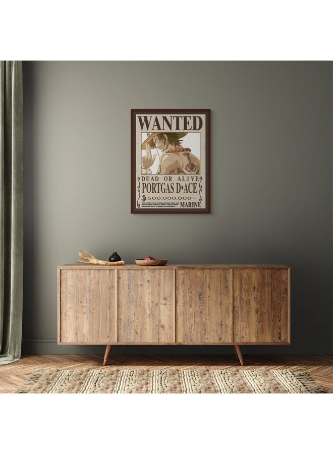 Art Decor Art Decor Framed Fine Art One Piece Wanted Poster Wall Art Portas D Ace Anime Artwork Portrait Print Wall Décor for Bedroom Boys' Room Living Room Gaming Room  - Image 2