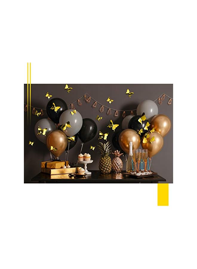 S-TOP 48 Pieces Butterfly Wall Decor DIY Mirror 3D Butterfly Stickers Removable Butterfly Decals for Home Nursery Classroom Bedroom Bathroom Living Room Decor (Gold) - Image 3