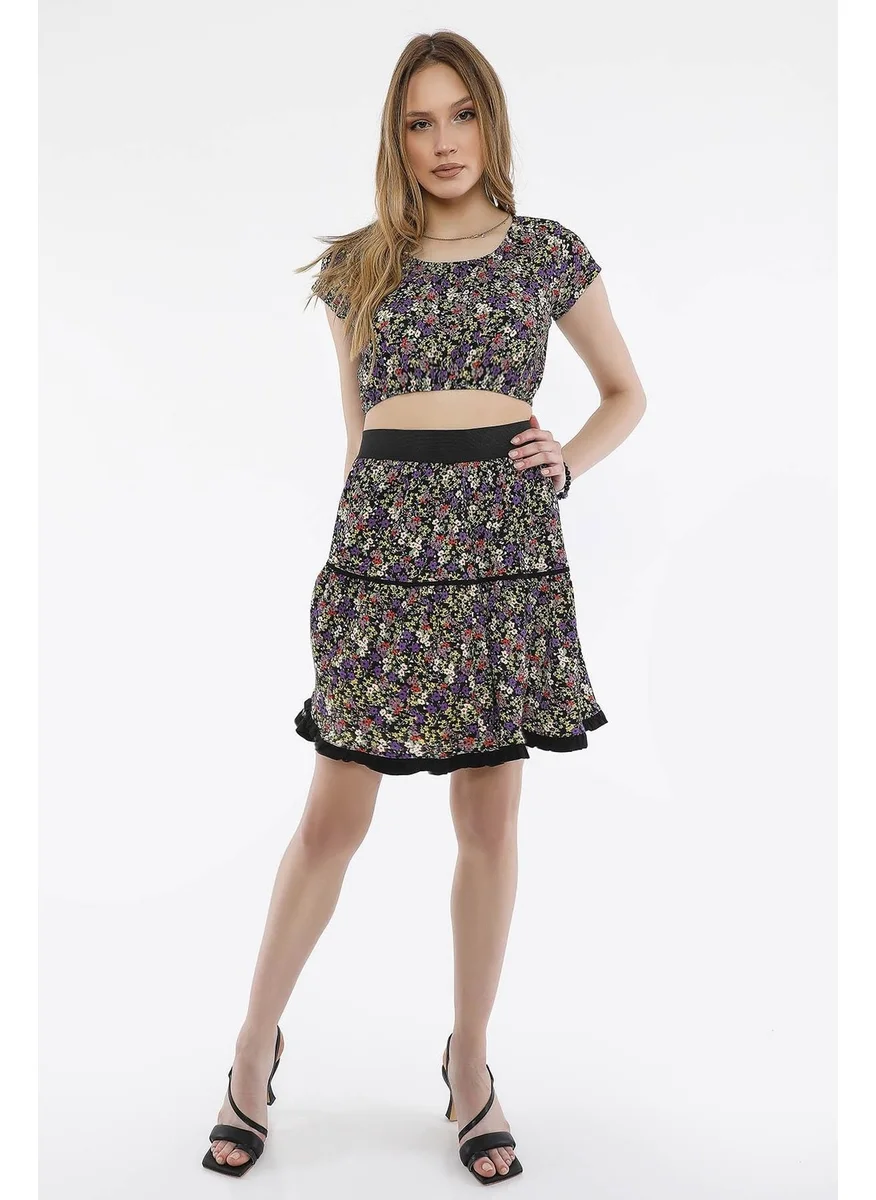 Alexander Gardi Patterned Crop Top (B21-31100)