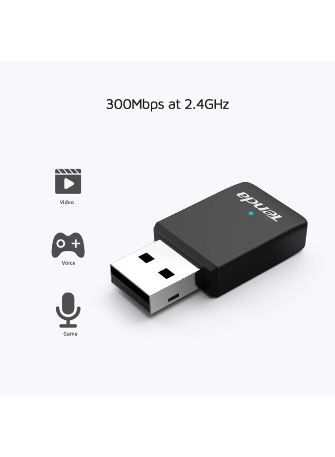 Tenda Dual Band USB WiFi Adapter Black/Silver - Image 5