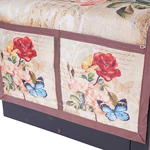 MW PRINTS Microwave Oven Top Cover With 4 Utility Pockets Attractive Digital Prints Dustproof(Flower) - Image 5