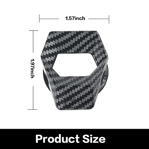 VARGTR Universal Engine Start/Stop Button Cover,Aluminum Alloy Car Power Control Trim,Push to Start Button Cover Key Protective Cover for Civic CRV XRV Challenger Charger CHR (Carbon Fiber) - Image 4