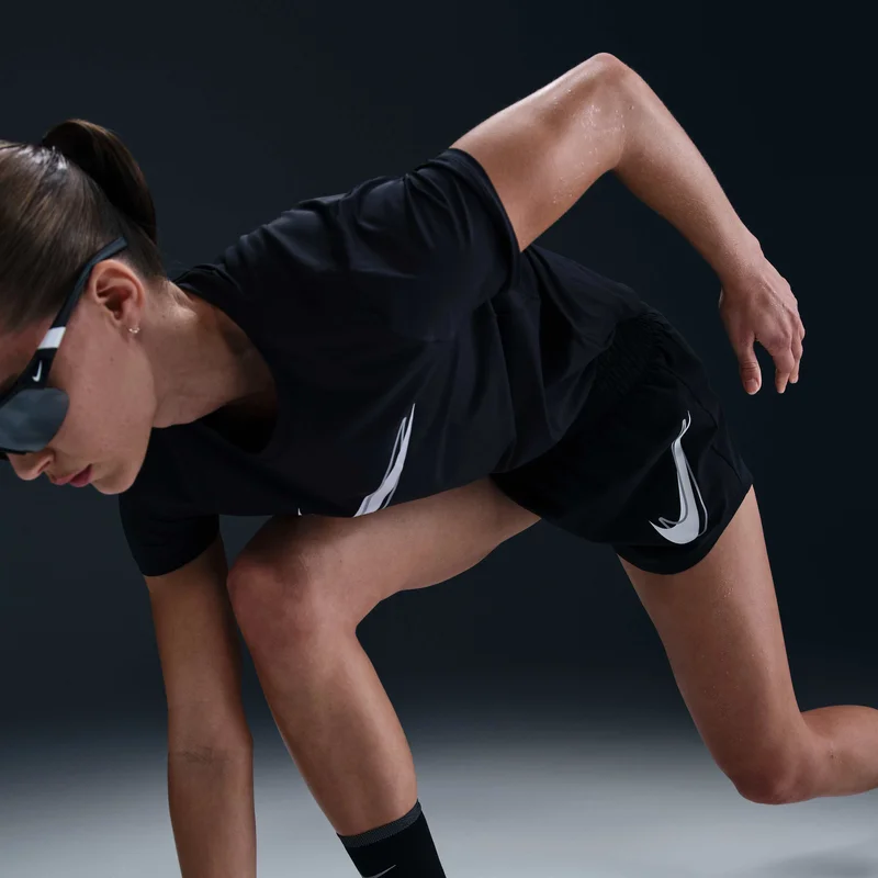 Nike Black Women's One Swoosh Dri-FIT Running Shorts for Women | Best Price UAE