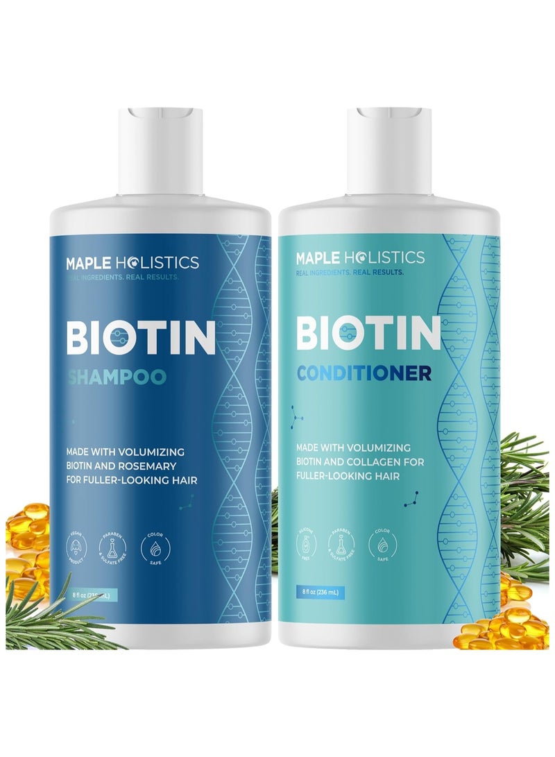 مايبل هوليستكس مجموعة شامبو وبلسم البيوتين وإكليل الجبل المكثف - Image 1