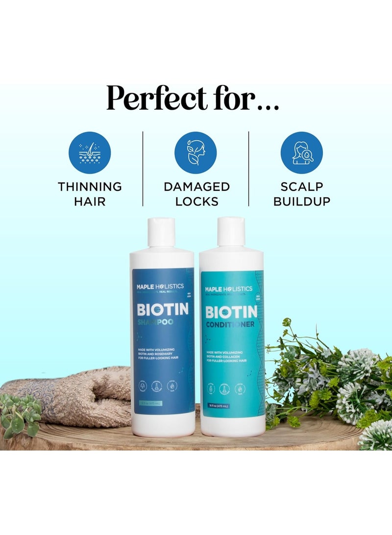 مايبل هوليستكس مجموعة شامبو وبلسم البيوتين وإكليل الجبل المكثف - Image 2