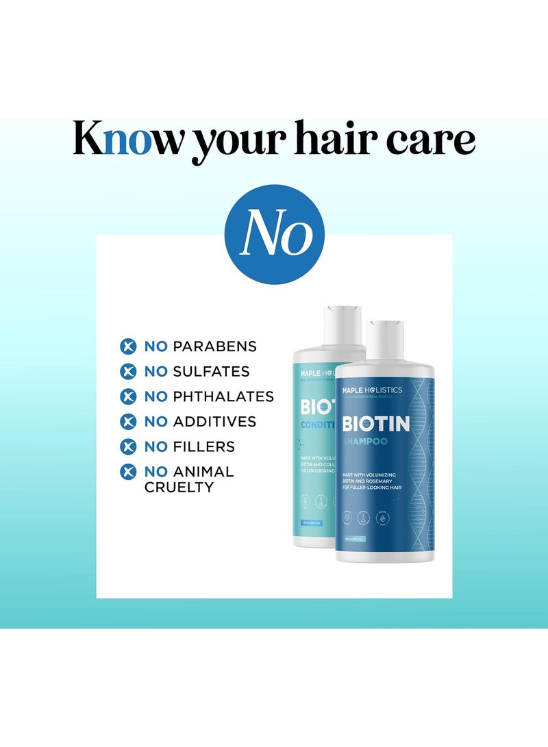 مايبل هوليستكس مجموعة شامبو وبلسم البيوتين وإكليل الجبل المكثف - Image 5