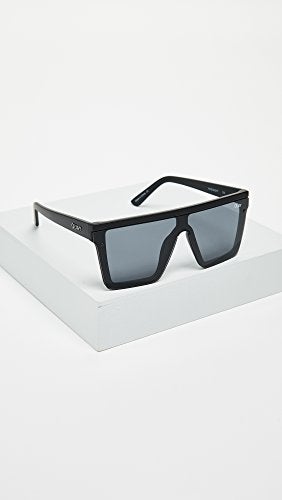 Quay - Sunglasses for Men and Women, Oversized Shield Shades, UV Protected Lenses (Hindsight, Black/Smoke Lens) - Image 4