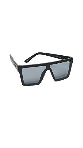Quay - Sunglasses for Men and Women, Oversized Shield Shades, UV Protected Lenses (Hindsight, Black/Smoke Lens) - Image 1