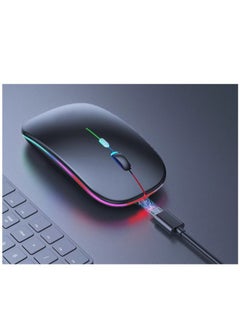 Generic Wireless - Bluetooth Mouse w10 , Rechargeable LED Dual Mode Mouse (Bluetooth 5.2 and USB Receiver) Portable Silent Mouse,for Laptop/Desktop/Tablet  - Image 3