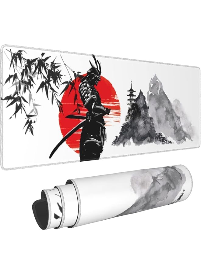 إيروريكس لوحة ماوس ألعاب ممتدة بألوان مائية مقاس 31.5 × 11.8 بوصة لوحة ماوس كبيرة للرسم بالحبر مع قاعدة مطاطية غير قابلة للانزلاق 3 مم وحافة مخيطة لوحة ماوس للألعاب للعمل واللعب والمكتب والمنزل - Image 1