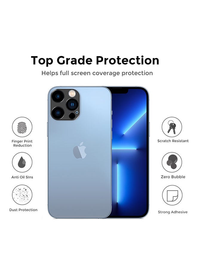 O Ozone - Camera Lens Protector for Apple iPhone 13 Pro / iPhone 13 Pro Max Aluminum Frame Tough with Protective Film - Black - Image 1