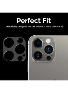 O Ozone Camera Lens Protector for Apple iPhone 13 Pro / iPhone 13 Pro Max Aluminum Frame Tough with Protective Film - Black  - Image 2