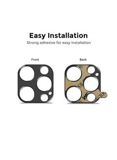 O Ozone Camera Lens Protector for Apple iPhone 13 Pro / iPhone 13 Pro Max Aluminum Frame Tough with Protective Film - Black  - Image 4
