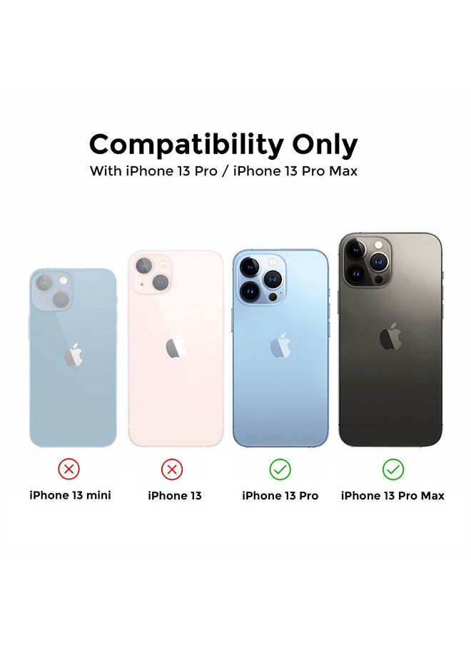 O Ozone - Camera Lens Protector for Apple iPhone 13 Pro / iPhone 13 Pro Max Aluminum Frame Tough with Protective Film - Black - Image 1