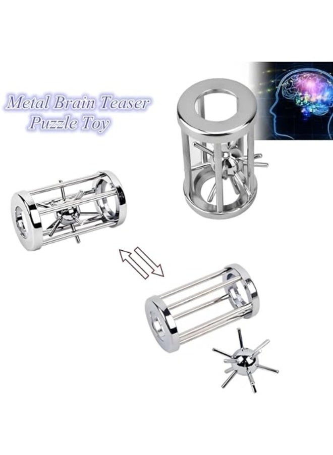 Brain Teaser Puzzles, 3D Highly Difficult Puzzles Toy, Metal Puzzle Disentanglement Puzzle Interlocking Unlock Iq Test, Puzzle Cast Metal Disentanglement Puzzle for Kids Adults Mind Games  - Image 5
