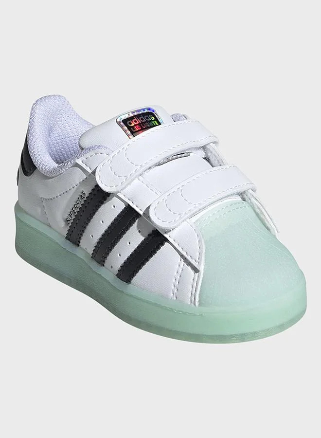 adidas حذاء للأطفال Superstar LED Lights Comfort Closure