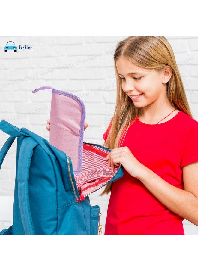 فنبلاست حافظة أقلام رصاص من فن بلاست، حقيبة أقلام رصاص أنيقة للبنات والأولاد - أدوات مكتبية كورية منبثقة، صندوق منظم مستحضرات تجميل، حقائب أقلام رصاص للأولاد والبنات والأطفال والنساء وطلاب المدارس (وردي) - Image 2