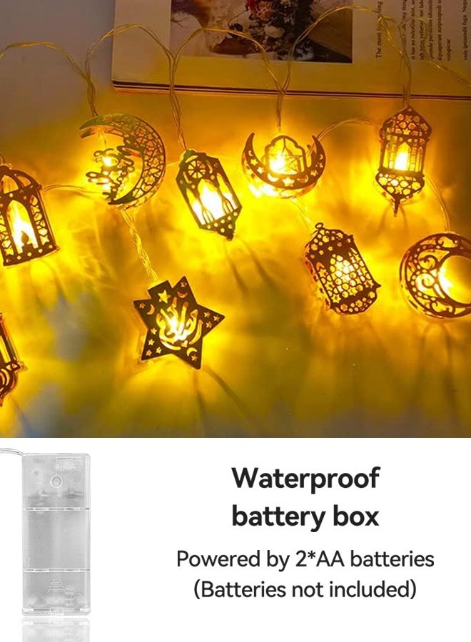 Tersely Diwali Ramadan Decoration String Lights – 1.65M/5.4FT, 10 LED, Battery Operated, for Eid Mubarak and Muslim Ramadan, Home and Fireplace Décor - Image 2