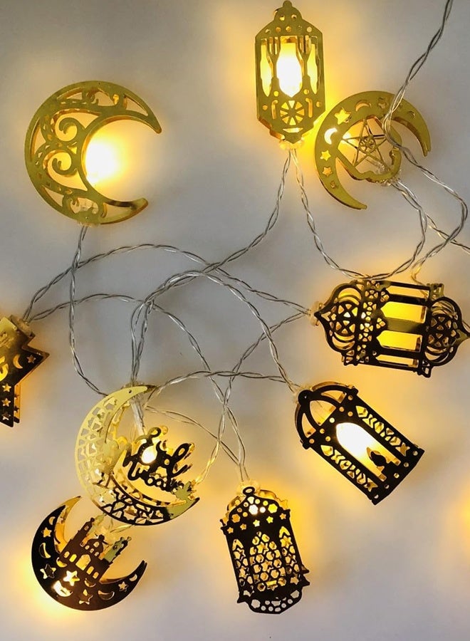 Tersely Diwali Ramadan Decoration String Lights – 1.65M/5.4FT, 10 LED, Battery Operated, for Eid Mubarak and Muslim Ramadan, Home and Fireplace Décor - Image 4