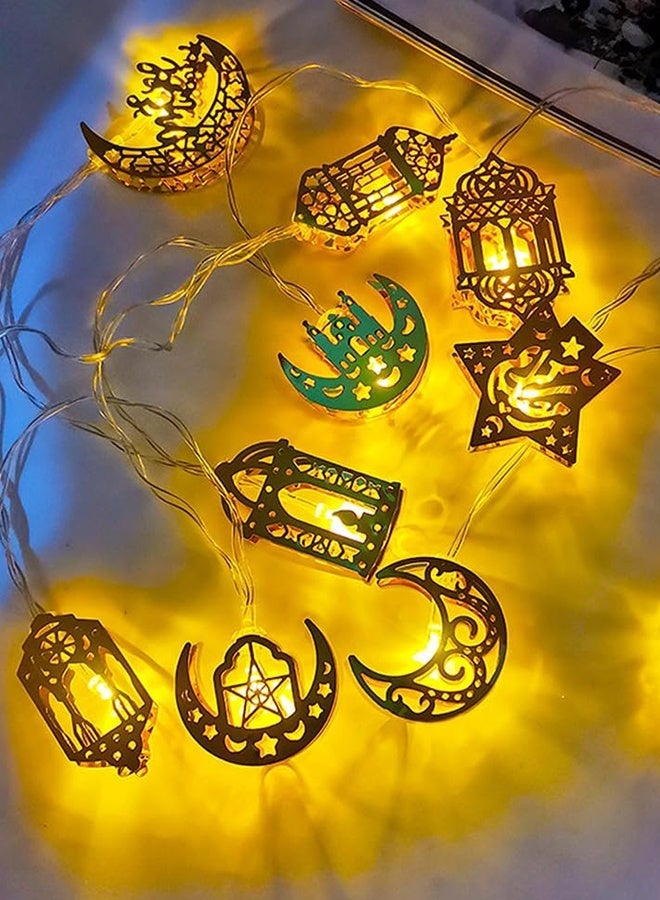 Tersely Diwali Ramadan Decoration String Lights – 1.65M/5.4FT, 10 LED, Battery Operated, for Eid Mubarak and Muslim Ramadan, Home and Fireplace Décor - Image 5