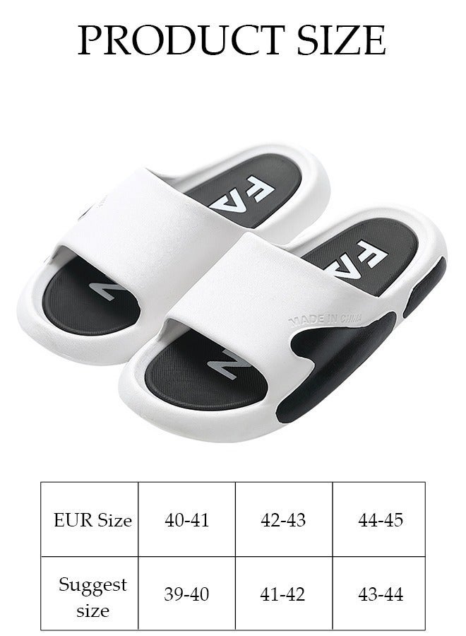 DUNISO Men's Slipper Thick Sole Non-Slip Bath Slippers Open Toe Shower Slippers House Bedroom Slippers Flat Slipper for Spa Bath Pool Gym House Sandals for Indoor & Outdoor - Image 2