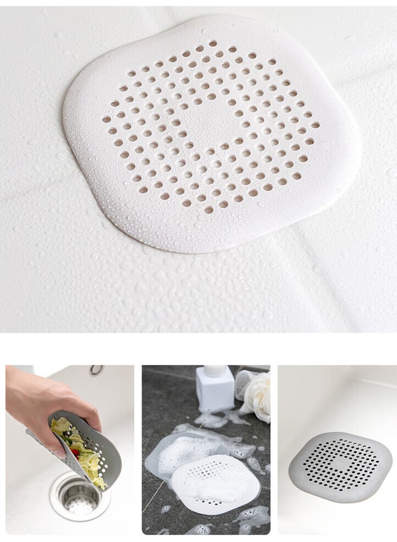 2 Pcs Silicone Shower Drain Hair Catcher Water Trap Sink Bathtub Strainer Plug Filter - Image 2