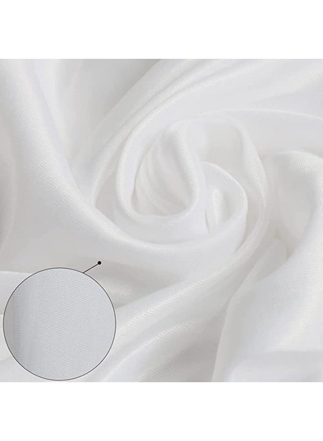 3m x 3m Wedding Backdrop White Large Party Backdrop Curtain Smooth Ice Silk Stage Background Curtain for Photography Shoot Photo Booth Props Decoration for Birthday,Baby Shower,Festival Event - Image 5