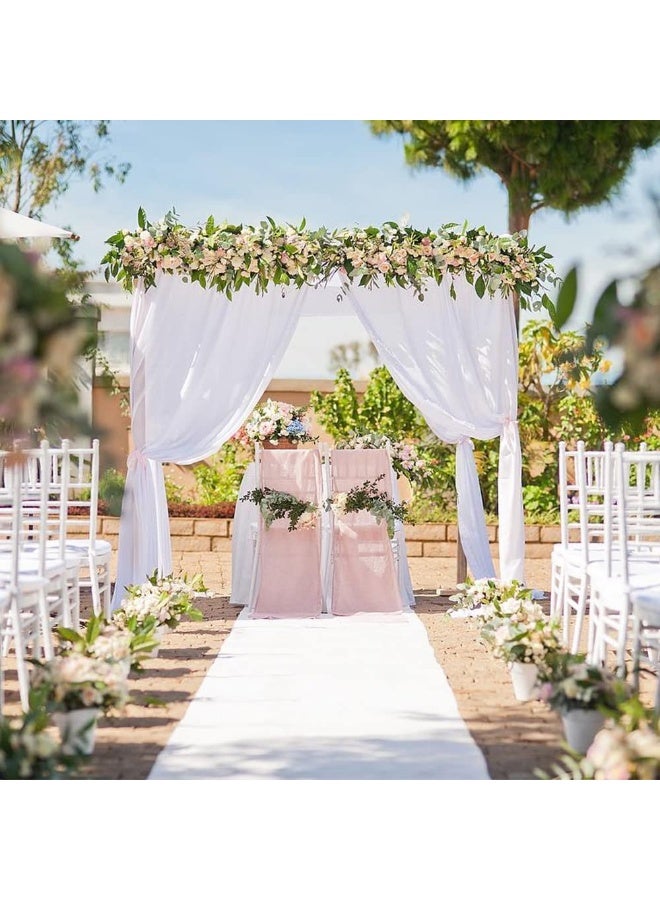 3m x 3m Wedding Backdrop White Large Party Backdrop Curtain Smooth Ice Silk Stage Background Curtain for Photography Shoot Photo Booth Props Decoration for Birthday,Baby Shower,Festival Event - Image 2