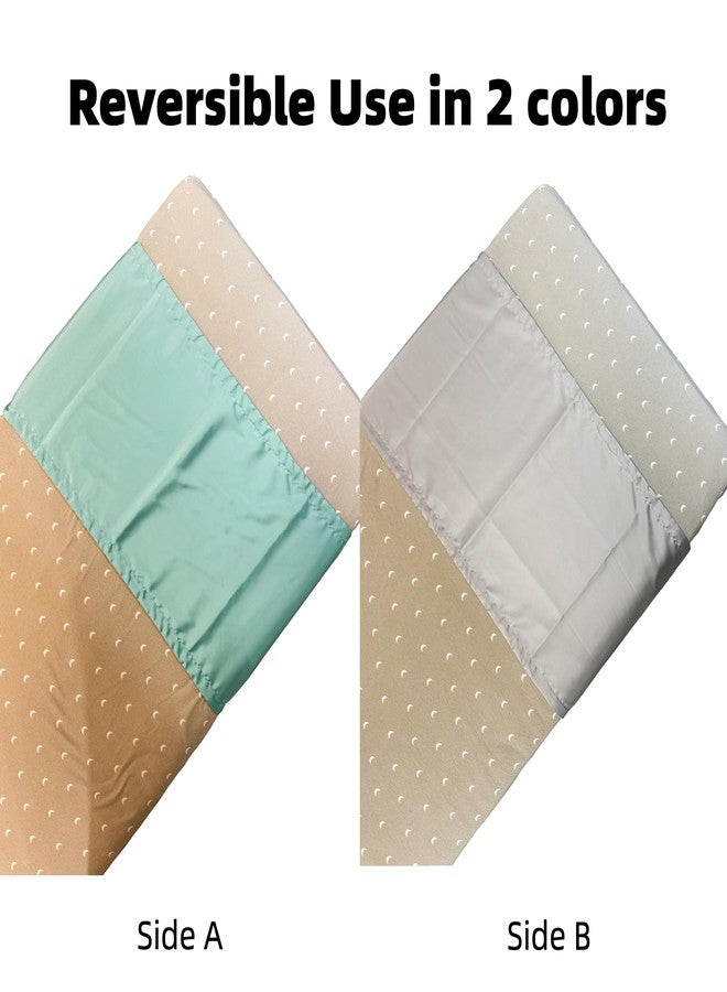 AKISS Satin Crib Sheet Pillow Cover Silk Bassinet Cradle Slip Reversible Use for Baby Girls Boys (Tiffany Blue & Light Grey) - Image 3