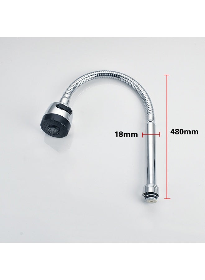 Kitchen High Arc Single Handle Classic Stainless Steel Sink Faucet with Pull Down Sprayer Flexible Kitchen Faucet - Image 3