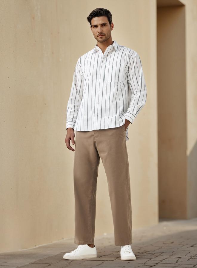 ايكونيك قميص مقلّم بجيب وأزرار إغلاق من آيكونيك - Image 2