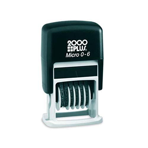 2000 PLUS Self-Inking Numberer Stamp, 6-Bands, 1/2", 5/32" Number Height, Black Ink (010132) - Image 3
