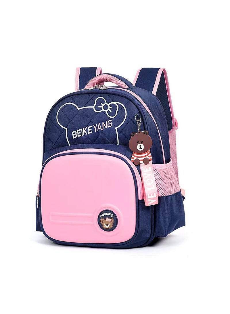 SIJINIAO SIJINIAO - Girls' Backpack, Girls' Backpack, Children's Primary School Backpack, Blue Pink, Backpack - Image 1