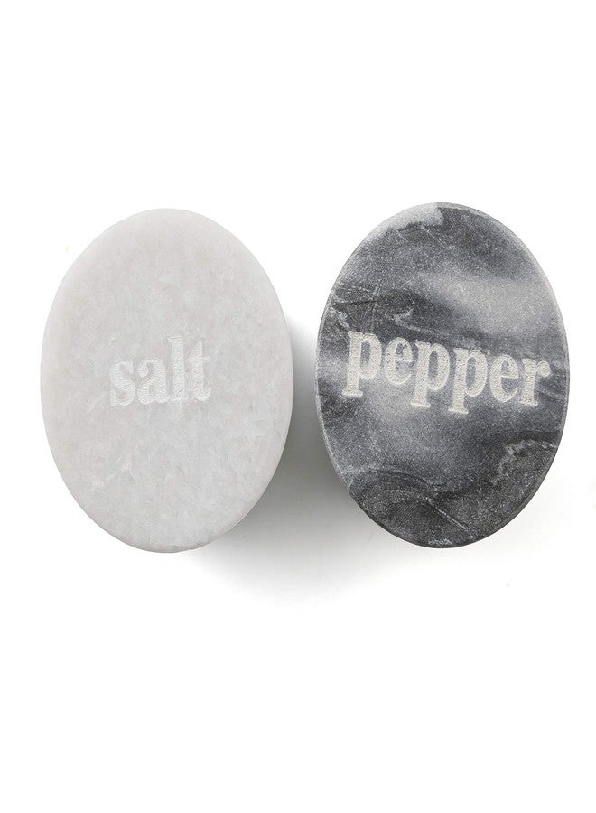 ثيريستي ستون أوعية صغيرة من الرخام الأبيض والأسود من ثيرستيستون بأغطية محفورة، تُستخدم للملح والفلفل أثناء الطهي أو الخبز - Image 5