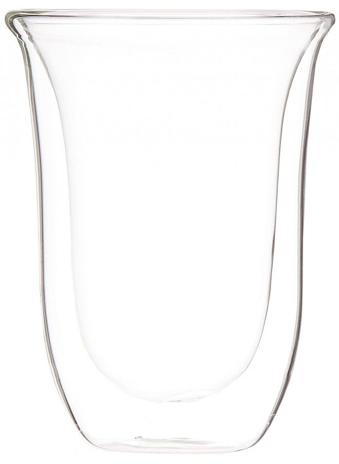 De'Longhi - De'Longhi DeLonghi Double Walled Thermo Latte Glasses, Set of 2, 2 Count (Pack of 1), Clear, 330 milliliters - Image 1