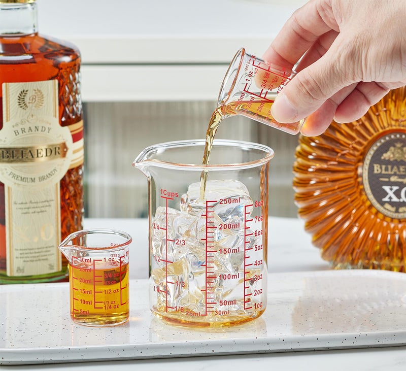 Ackers BORO3.3 Ackers Glass Measuring Cup 1 Cup,8oz Borosilicate Liquid Measuring Cup with Spout - Image 5
