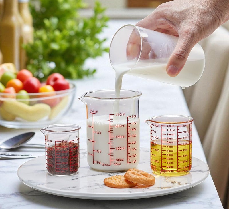 Ackers BORO3.3 Ackers Glass Measuring Cup 1 Cup,8oz Borosilicate Liquid Measuring Cup with Spout - Image 4
