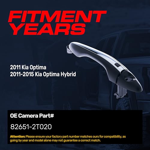 Master Tailgaters Exterior Door Handle BlackChrome Replacement for Kia Optima 2011 Optima Hybrid 20112015 OE Part 826512T020 Front Left Driver Side - Image 3