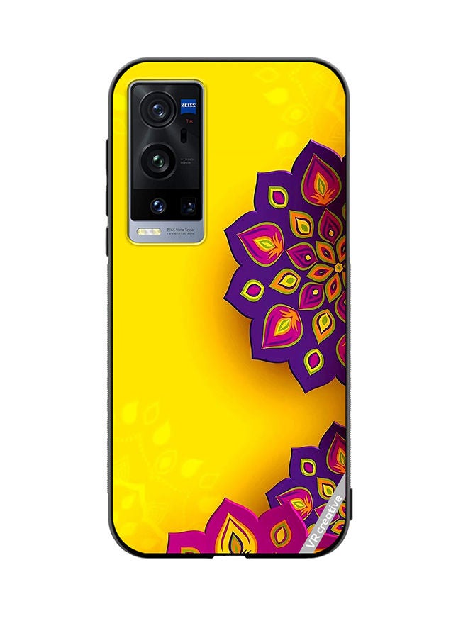 VR CREATIVE غطاء حماية لهاتف Vivo X60 Pro Plus بتصميم زهور متعدد الألوان - Image 1