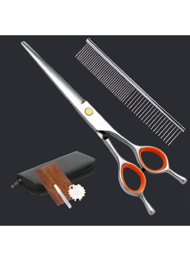 AIRY AIRY 7.5" Dog Grooming Scissors Cats Trimming Shears and steel comb set Professional Pets Scissor Kit for Left- and right-handed dual use Groomers Sharp Shear  - Image 5