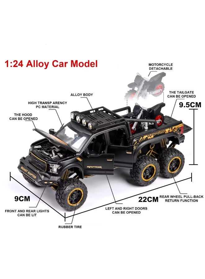ST ZONE 1: 24 F150 Simulation Alloy Pickup Off Road Children's Car Toys Model with Sound and Light Gifts Collection - Image 4