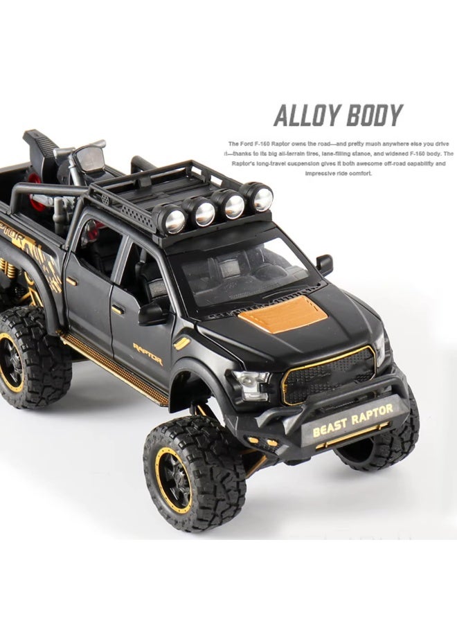 ST ZONE 1: 24 F150 Simulation Alloy Pickup Off Road Children's Car Toys Model with Sound and Light Gifts Collection - Image 3