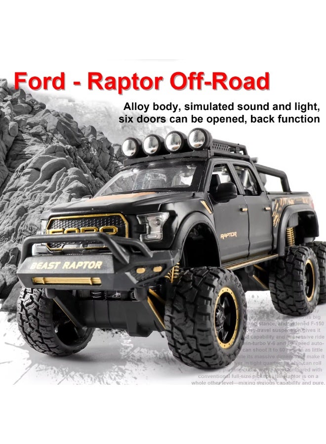 ST ZONE 1: 24 F150 Simulation Alloy Pickup Off Road Children's Car Toys Model with Sound and Light Gifts Collection - Image 2