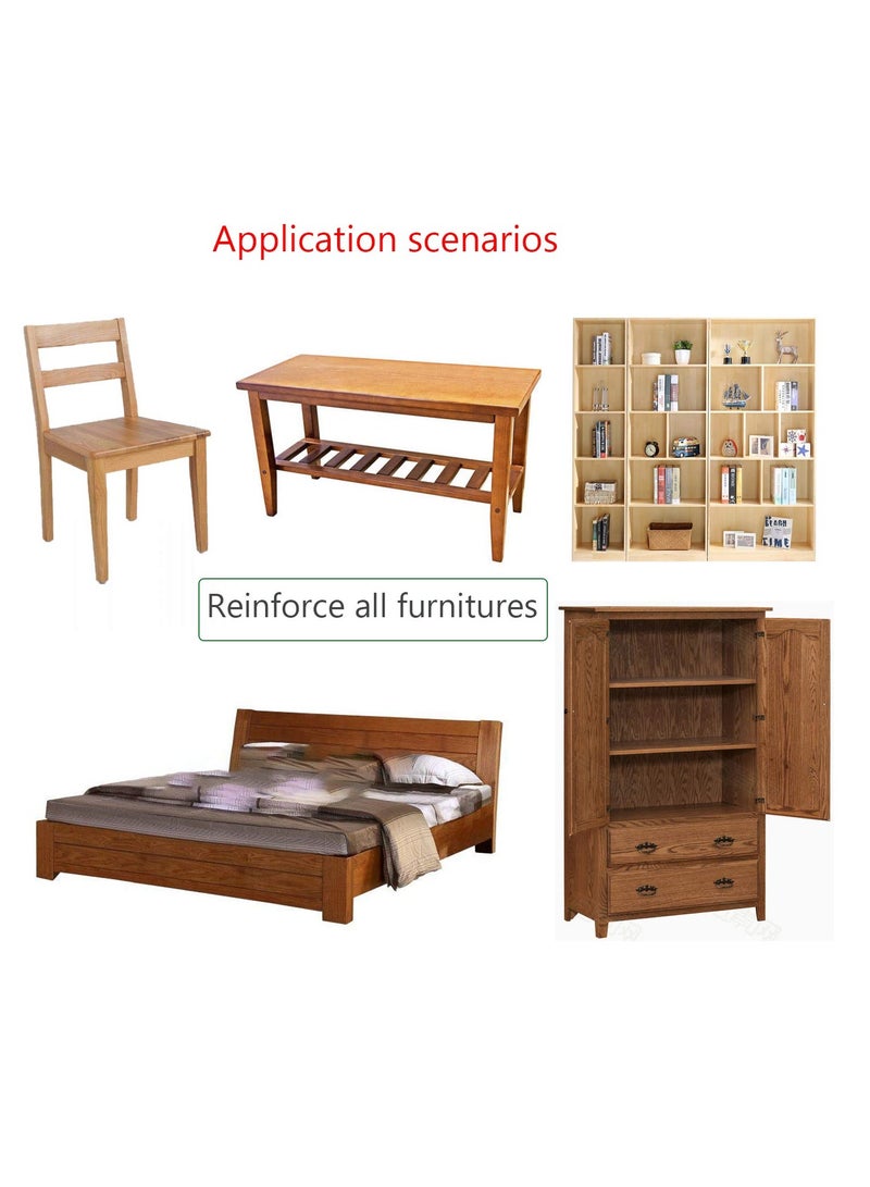 SYOSI L Bracket, Heavy Duty Corner Brace, 3.2inch Stainless Steel Shelf Bracket, Black Large Corner Brackets, Metal Braces for Wood - Image 5