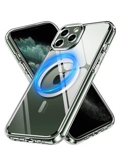 MagSafe transparent case compatible with iPhone 11 Pro supports fast charging