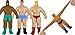 JARU Super Stretchy Wrestlers 3 Wrestlers Classic Retro Squishy Action Figure for Kids Adults Boys Toys Wrestling Strong Man Stretch Pull Stress Relief Fidget Toy Party Favors 43073p - Image 3