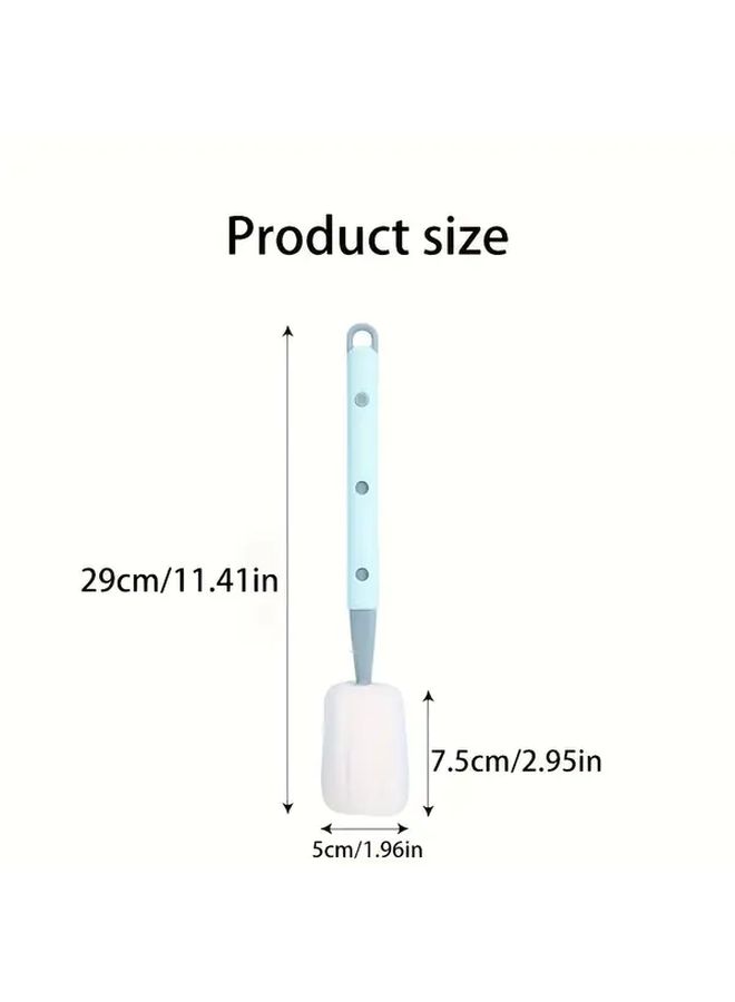 Orange Retractable 4 In 1 Sponge Bottle Brush With Long Handle - Image 2