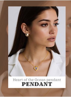 Generic Heart-Stirring Ocean: Blue Ocean Pendant Necklace - Zinc Alloy Non-Fading Collarbone Chain | Romantic Valentine's Gift  - Image 5