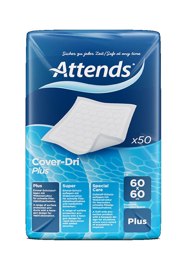 Attends - Cover Dri Plus 60X60cm x 50pcs - Image 1