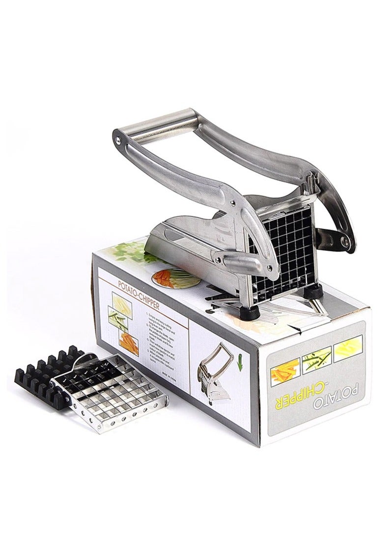 Potato Chipper with 2 changable Blades for Making Chips French Fries American Style Chips Stainless Steel - Image 4